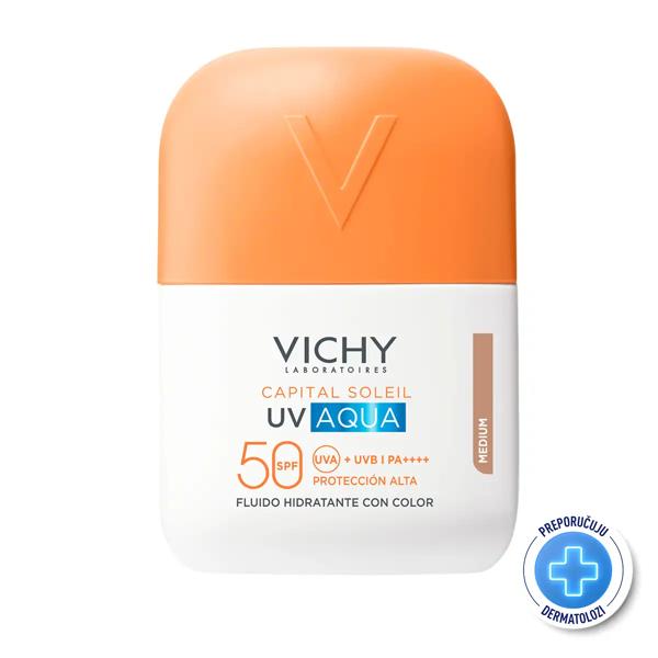 Vichy Capital Soleil UV AQUA MEDIUM tonirani hidratantni fluid SPF50 50 ml